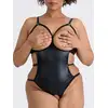 Image de Body Ouvert Fierce Wetlook Noir GT
