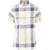 Image de Barbour - Chemise en coton et lin - Douglas S/S Tailored Shirt Oban Mist Tartan pour Homme en Coton - Taille L - Beige