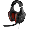 Image de Casque de jeu Logitech G332 - Micro-casque - circum-aural - filaire - jack 3,5mm - noir, rouge