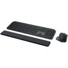 Image de Logitech MX Keys S Combo - Ensemble clavier et souris - rétroéclairé - sans fil - Bluetooth LE - AZERTY - Français - commutateur : commutateurs à clé à ciseaux - graphite - avec Palm Rest