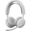 Image de Logitech 2 ES - Micro-casque - sur-oreille - Bluetooth - sans fil, filaire - Suppresseur de bruit actif - USB-C - blanc cassÃ©