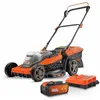 Image de Powerplus POWDPGLWS2 Tondeuse Ã  gazon poussÃ©e Batterie Noir et Orange