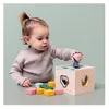Image de Cubes Ã  formes en bois animaux beige