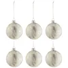 Image de Lot de 6 boules de noÃ«l motif marbre blanc et argent