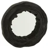 Image de Miroir irrÃ©gulier en bois de paulownia noir 41x40x5 cm