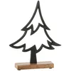 Image de Sapin dÃ©coratif en aluminium noir 25 cm