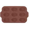 Image de Moule Ã Madeleines Point Virgule 9 CavitÃ©s 37x23x2 Cm Silicone Marron