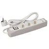 Image de Bloc Multiprise Avec Interrupteur - 3 Prises - 2 Ports Usb - Gris/Blanc - Schuko