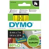 Image de Dymo 43618 (S0720790) - (6 mm) - Noir sur jaune - Ruban