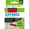 Image de Dymo 45017 (S0720570) - (12 mm) - Noir sur rouge - Ruban