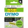 Image de Dymo 45018 (S0720580) - (12 mm) - Noir sur jaune - Ruban