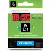 Image de Dymo 45807 (S0720870) - (19 mm) - Noir sur rouge - Ruban