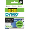 Image de Dymo 53718 (S0720980) - (24 mm x 24 mm) - Noir sur jaune - Ruban
