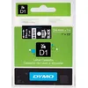 Image de Dymo 53721 (S0721010) - (24 mm x 24 mm) - Blanc sur noir - Ruban