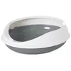 Image de Bac Ã LitiÃ¨re Ovale Figaro Gris Et Blanc