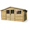 Image de Abri Jardin Bois Traditionnel - 11.56 M2 - 388 X 298 X 218 Cm - 28mm
