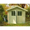 Image de Abri De Jardin En Bois Lannion Autoclave Vert 28 Mm 2,98 X 2,98 M