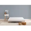 Image de Sommier tapissier a lattes 140 x 190 - Bois massif blanc pieds - FINLANDEK Rakenne