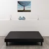 Image de Sommier tapissier a lattes 160 x 200 - Bois massif noir pieds - DEKO DREAM Rakenne