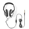 Image de Nedis Casque filaire - supra-auriculaire - cÃ¢ble rond de 6 m - HiFi - oreillettes ergonomiques - argent? (Filaire), ?couteurs, Noir