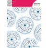 Image de Pochoir Blue Ethnic motif Rosaces - A4