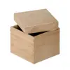 Image de Support à décorer en bois - Boîte carrée - 12 x 12 x 12 cm