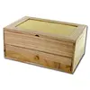 Image de Support à décorer en bois - Coiffeuse - 6 compartiments et 1 tiroir - 26 x 17,5 x 11,5 cm