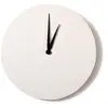 Image de Horloge ronde en bois à décorer - blanc - 30 x 30 cm