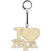 Image de Porte-clés à décorer en bois I LOVE PAPA - 11 x 6.5 cm