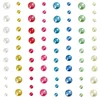 Image de Demi-perles adhésives - multicolore - 80 pcs