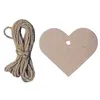 Image de Étiquette Kraft Coeur 12 pcs