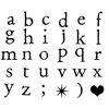 Image de Set de 26 tampons bois Alphabet minuscules