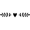 Image de Tampons Bois Frise Coeur 2.6 x 7.5 cm