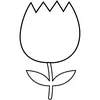 Image de Tampon bois Tulipe - 2,6 x 3,6 cm