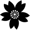 Image de Tampon bois Fleur (positif) - 2 x 2 cm