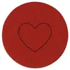 Image de Feutrine - 4 Coeurs - Rouge