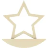 Image de Etoile en bois sur bascule 10 x 10 x 2 cm - 2 pcs