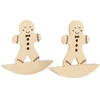 Image de Personnage en pain d'épice en bois sur bascule 10 cm x 2 pcs