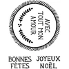 Image de Tampon transparent non monté Couronne Joyeux Noël