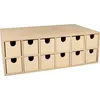 Image de CALENDRIER DE L'AVENT RECTANGLE - 33,5X11,5X20,5 CM - BOIS