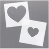 Image de Pochoir + Masque 15 x 15 cm 12 pcs Coeurs
