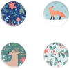 Image de Autocollant rond Woodsy Christmas Métal 4 pcs