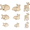 Image de Mini Silhouettes en bois 18 pcs Faons