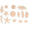 Image de Mini Silhouettes en bois Colorblock 22 pcs