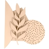 Image de Kit de décoration en bois Colorblock Feuille