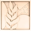Image de Cadre en relief en bois Colorblock 25 x 25 cm Feuilles