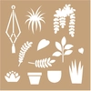Image de Pochoir en Kraft 20 x 20 cm Life is simple Plantes