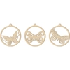 Image de Silhouette en Bois Mariposa Médailllons 6 pcs