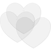 Image de Coeur en acrylique transparent 3 pcs