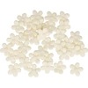 Image de Fleurs décoratives Coton recyclé Crème Ø 1,9 cm 50 pcs